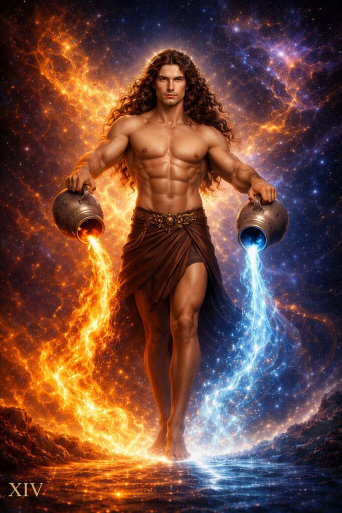 Atra Ignis tarot card – Temperance – original artwork